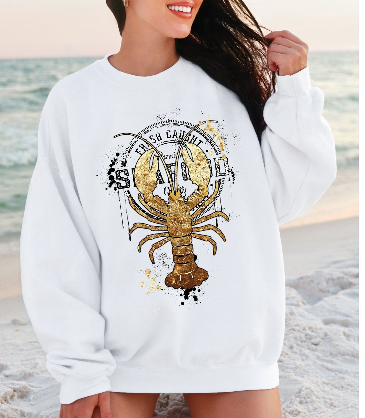 Gold Lobster Tee Sweatshirt