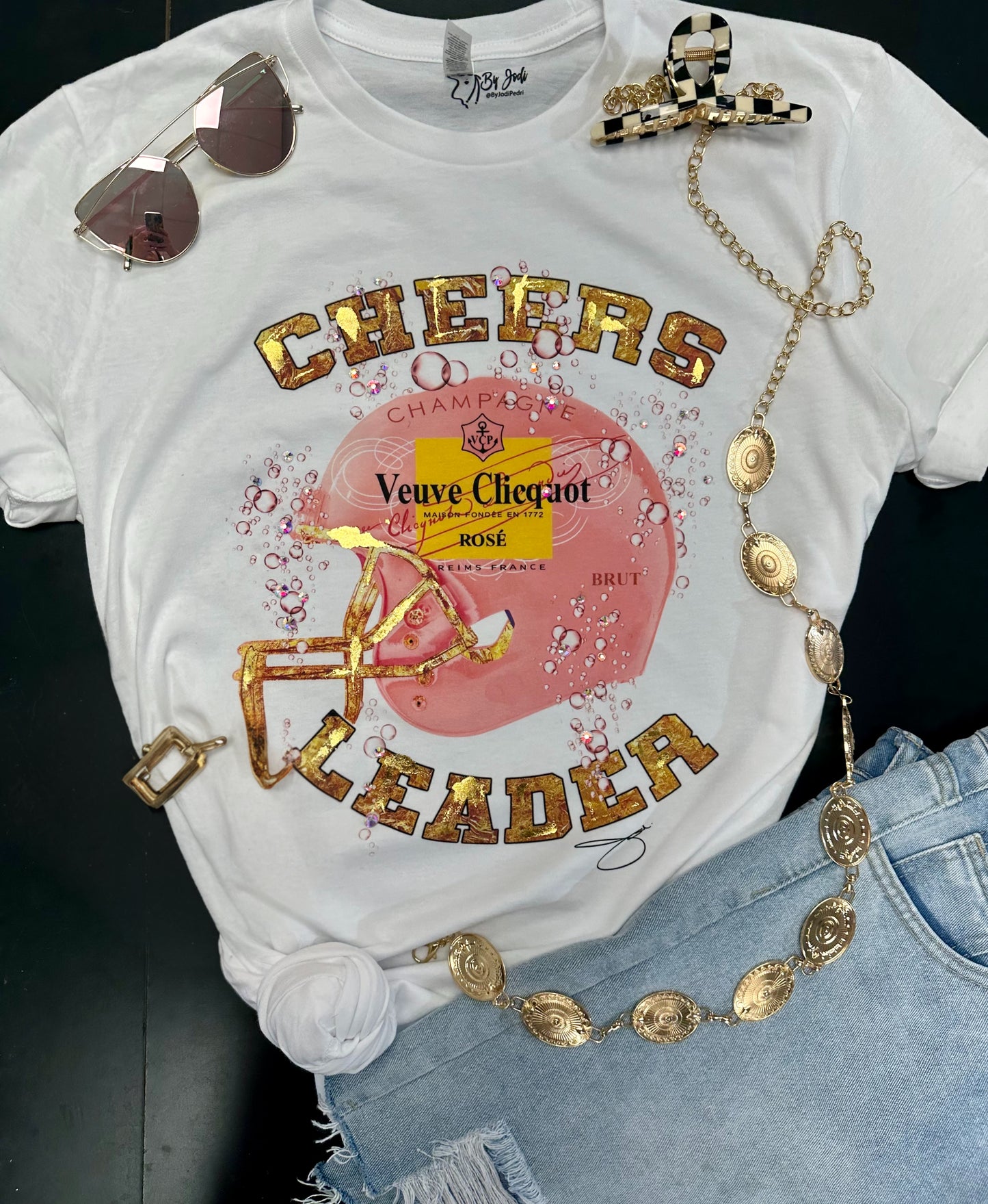 Football Cheerleader Champagne