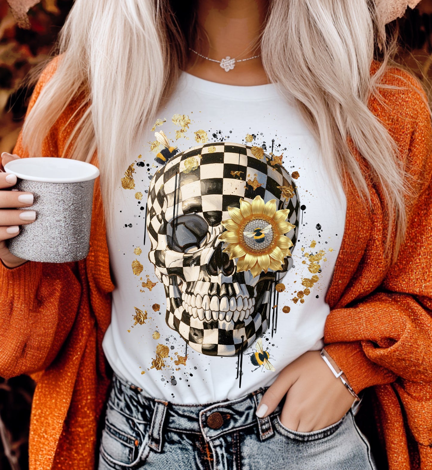 Checker Skull Tee Sweatshirt Tank