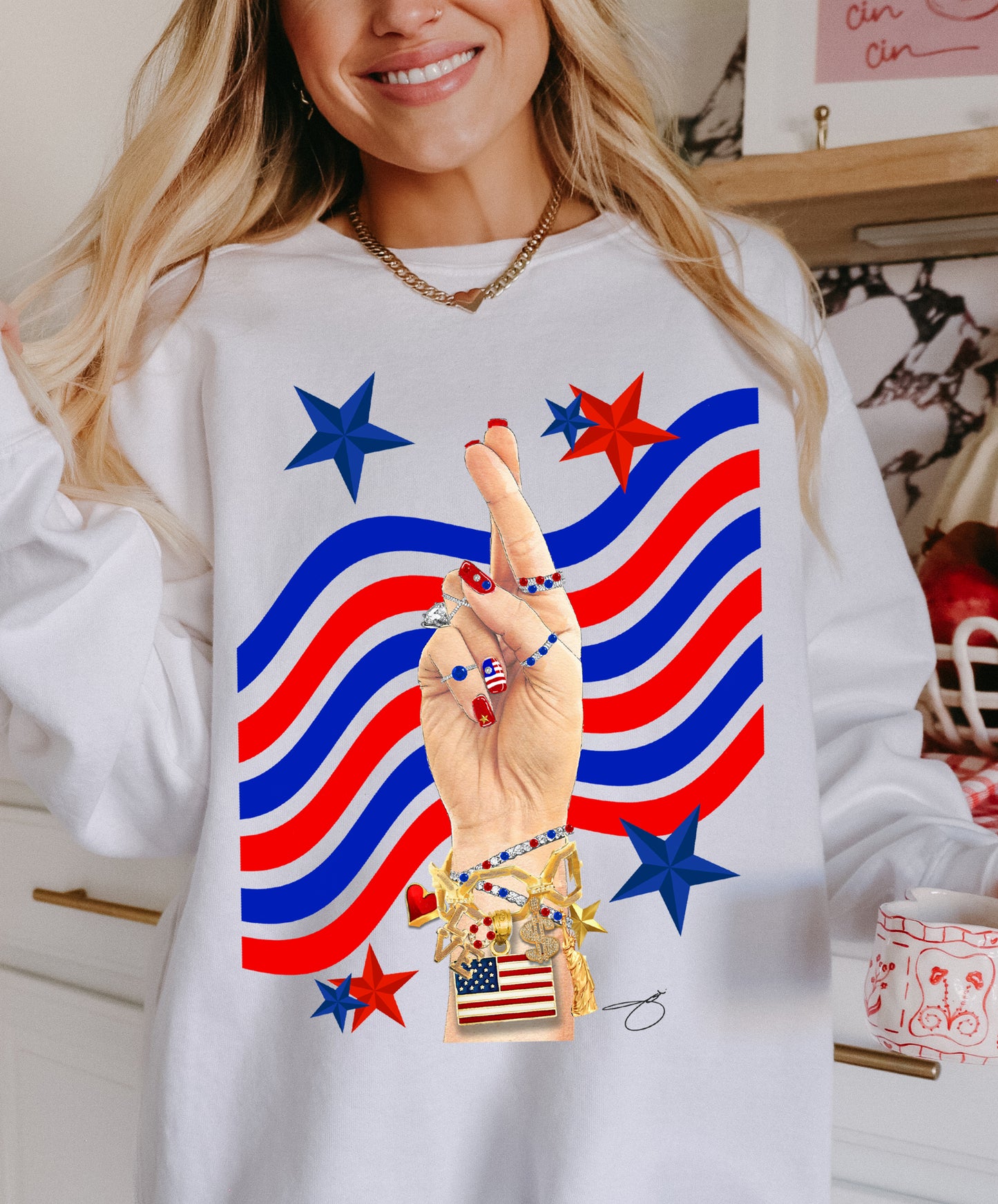 USA Hand Tee Sweatshirt
