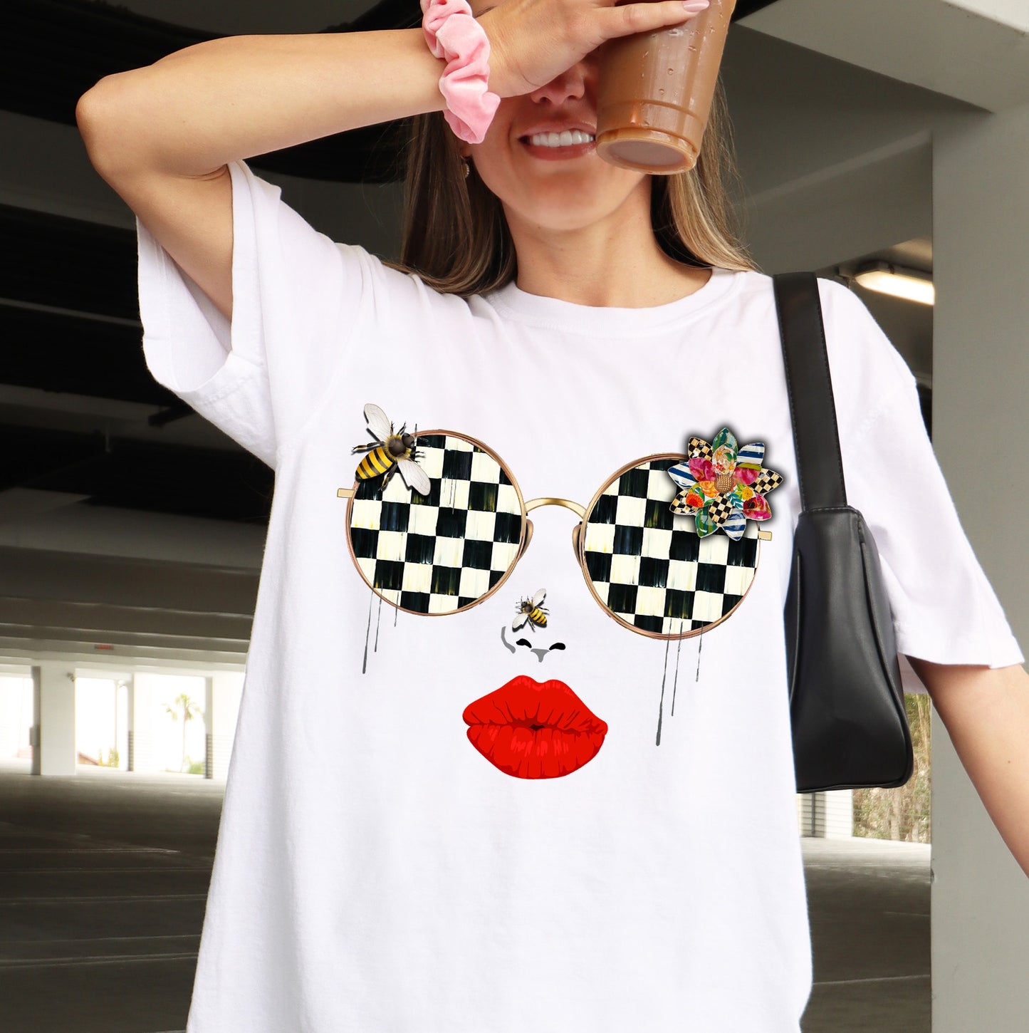 Checkered Glasses Tee Sweatshirt