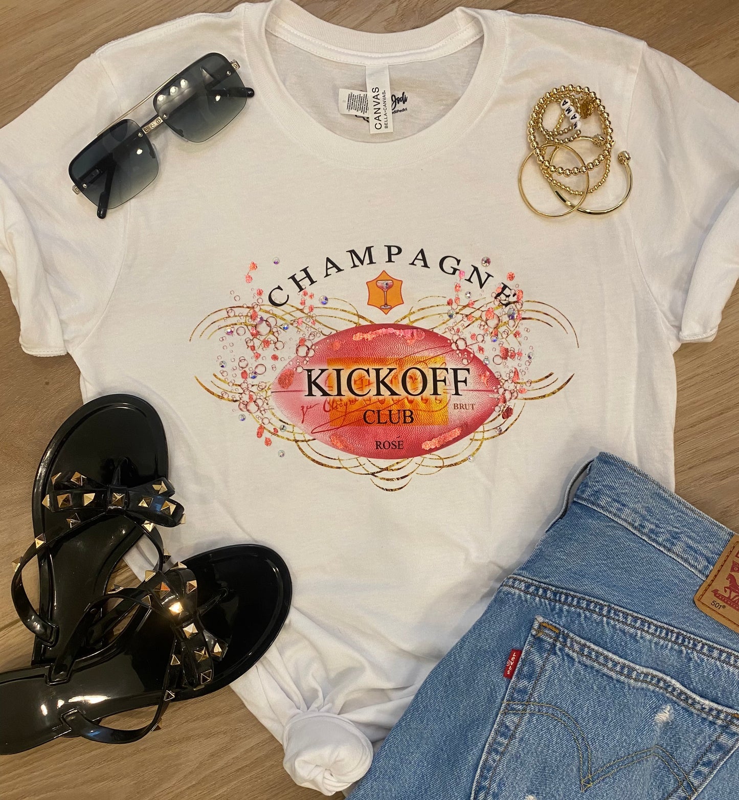 Football Champagne Kick Off Club T-Shirt