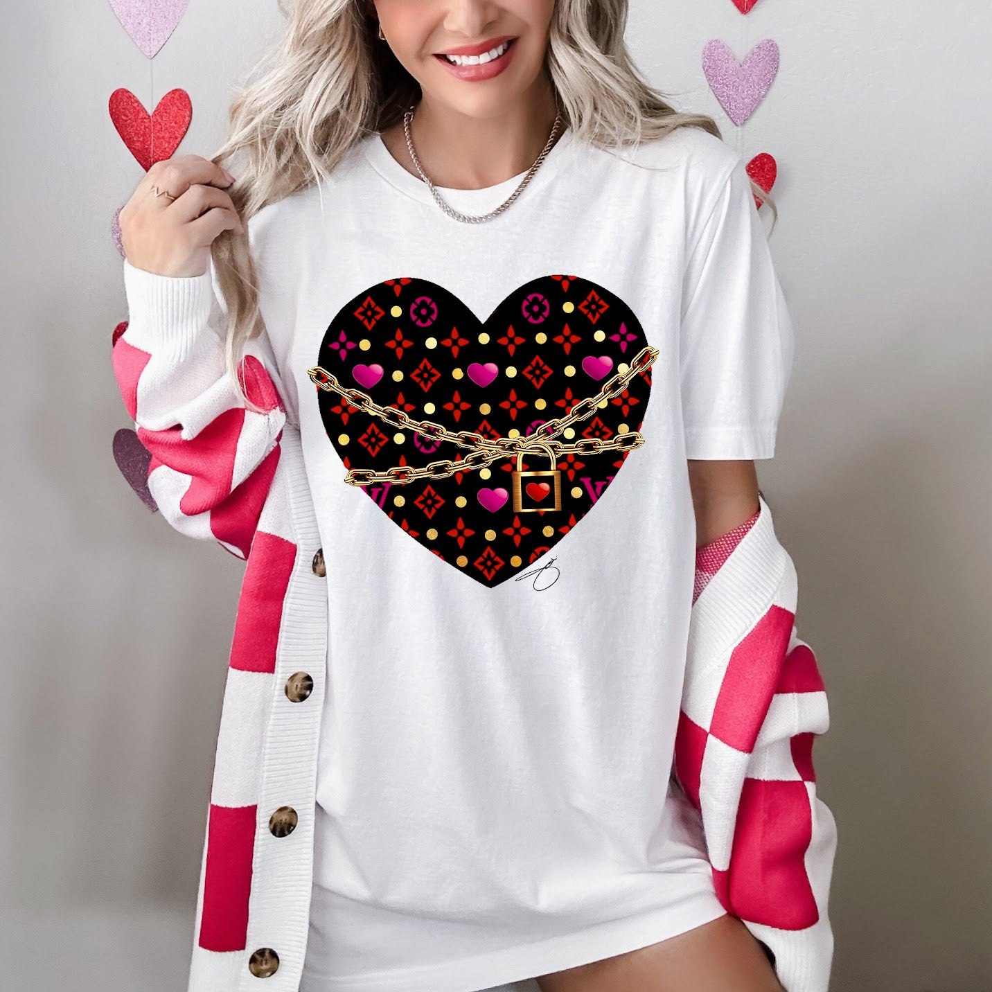 Locked in Love Valentines Day Heart T-shirt