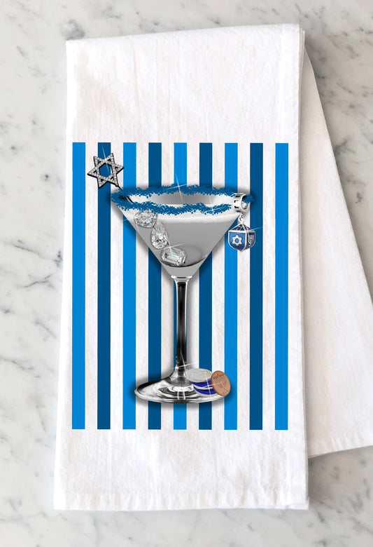 Hanukkah Tini Tea Towel