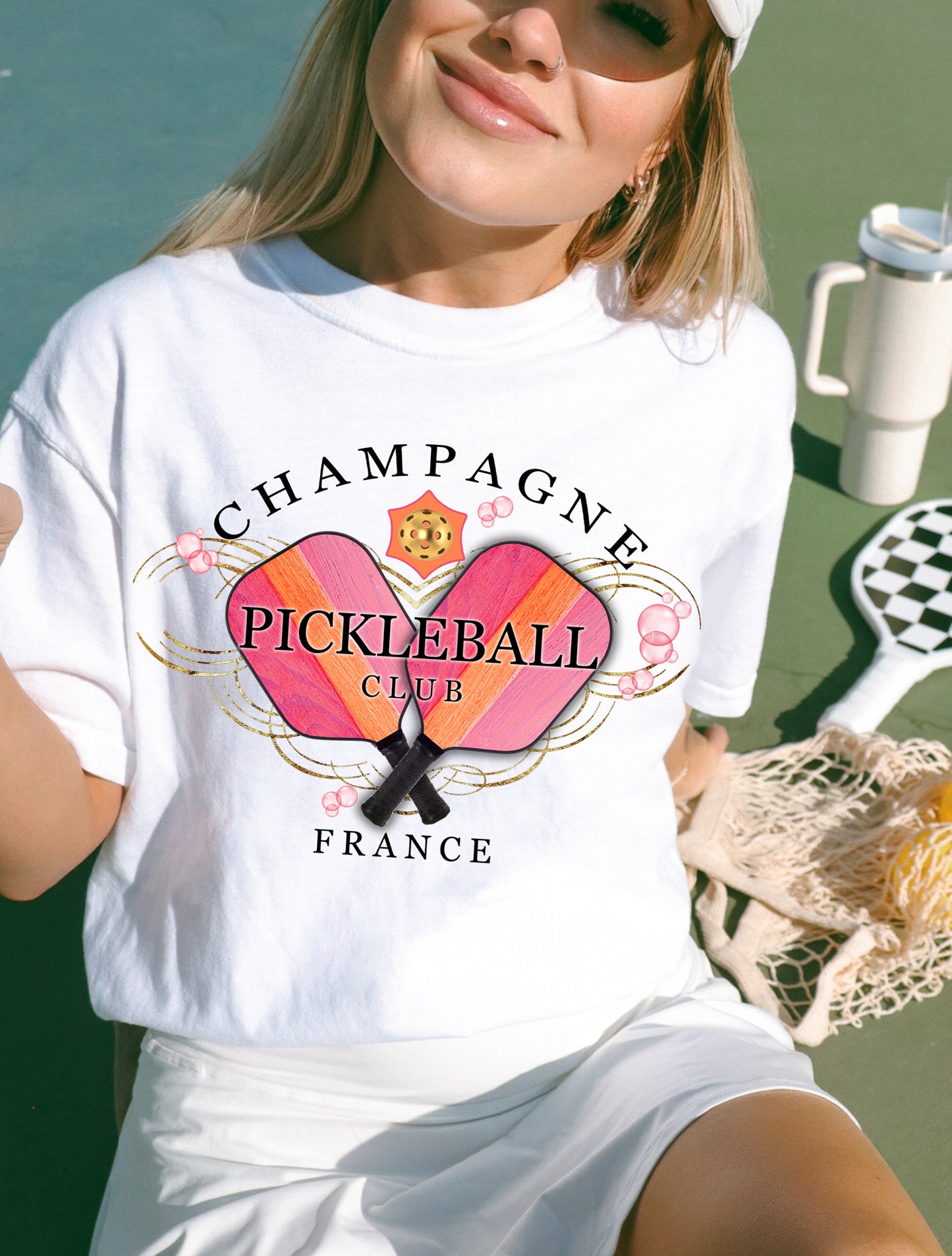 Champagne Pickleball Club Tee Sweatshirt
