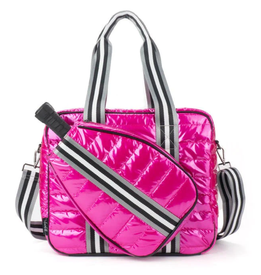 PINK PUFFER PICKLE BALL BAG & TOTE