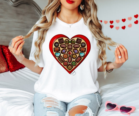 Chocolate Heart Valentines Day T-shirt