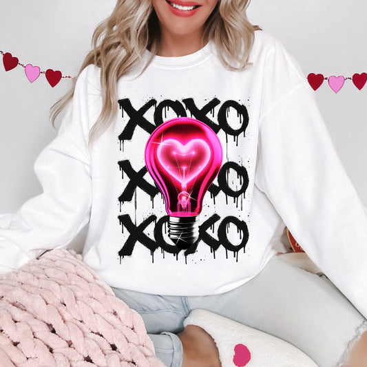 Love Spark Valentines Day Crewneck Sweatshirt