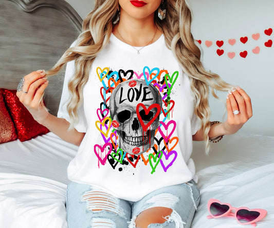 Love Skull Valentines Day T-shirt