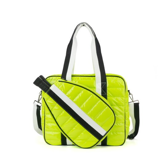 GREEN PUFFER PICKLE BALL BAG & TOTE