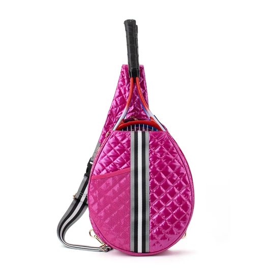 Pink Quilted Tennis Bag/ Sling