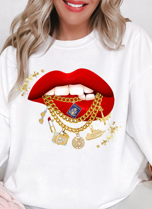 Travel Lips Tee Sweatshirt Hoodie